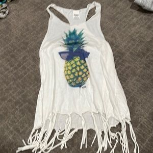 Barley worn pineapple swim suit cover up